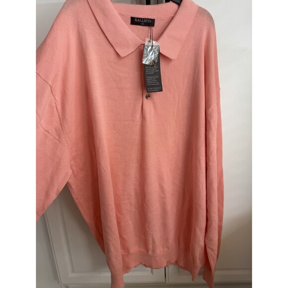 Kallspin Men's Cotton Knit Polo Sweater Classic Casual  Collared Pullover 3XL - Picture 9 of 15